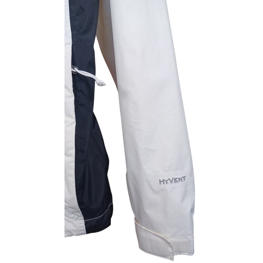 The North Face Women's Large HyVent Waterproof Hooded Rain Jacket White/Black - Picture 7 of 11